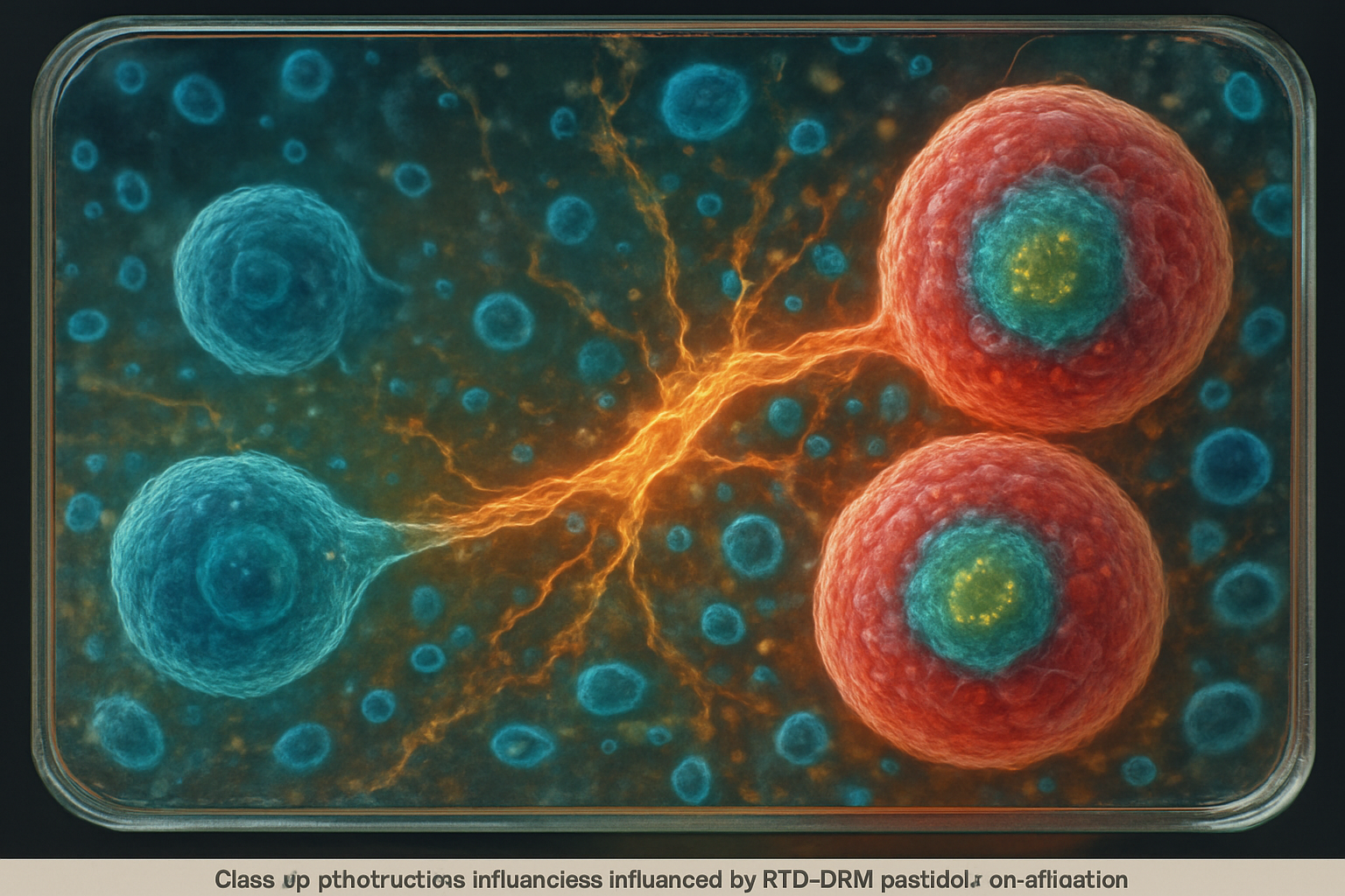 Microscope slide showing cellular interactions affected by PTD-DBM peptides.